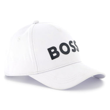 BOSS Gorra o cachucha para niño y adolescente basica blanca, print logo